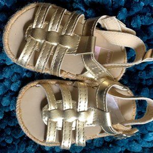 Gold Stripe Sandals (6-9 Months)